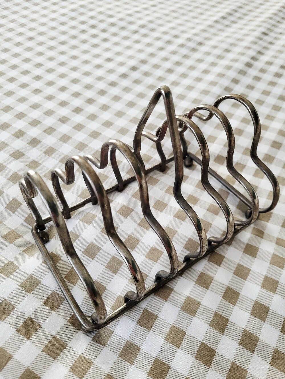Art Deco Silver-Plate English Toast Rack / Letter Rack / Letter Holder